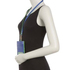 14th & Union Blue/Green Ringo Lanyard Card Case